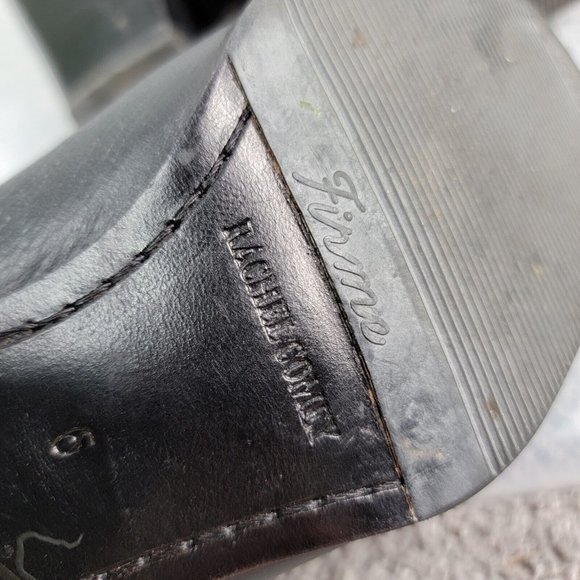 RACHEL COMEY Pebbled Nassau Chelsea Boots Heel Leather Sherpa Lined Size 6 - Picture 8 of 10